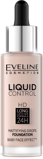 Тональная основа для лица Eveline Cosmetics Liquid Control т.005 Ivory 32 мл