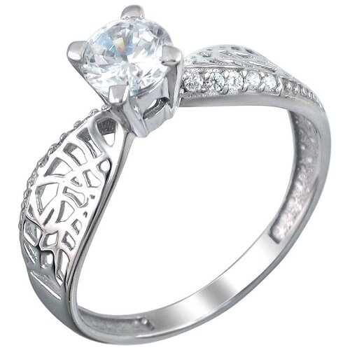 фото Эстет кольцо с 11 фианитами из серебра 01к1511432, размер 17.5