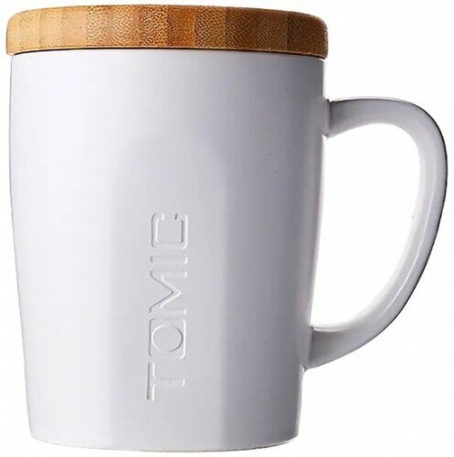 Кружка Xiaomi TomicCeramic Cup With Bamboo Cover White (TC1316U) - фотография № 1