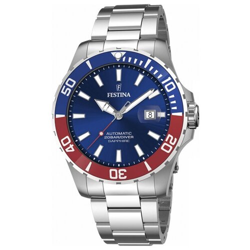 Наручные часы FESTINA Automatic, синий, серебряный наручные часы festina наручные часы festina automatic 20630 серебряный синий