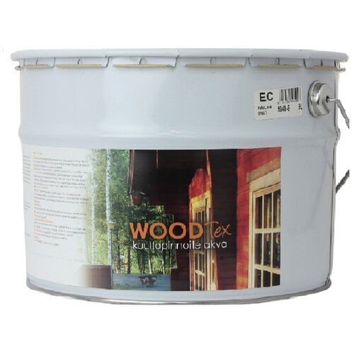 Защитная лазурь Fintex Woodtex Akva, колеруемая, полуматовая, 9л