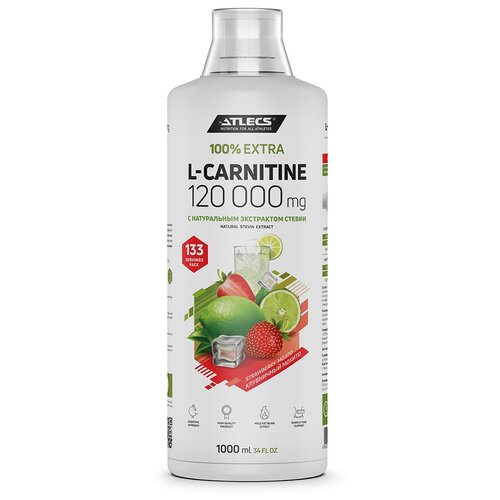 Atlecs L-carnitine 120000 мг л-карнитин, клубника-мохито 1000 мл, 133 порций 2sn l карнитин 120000 guarana гранат