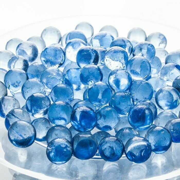 Стеклянные шарики (эрклез) "Рецепты Дедушки Никиты", фр 20 мм, Голубые, 0,25 кг 9280274