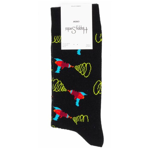 Носки Happy Socks, размер 36-40, зеленый, черный, красный