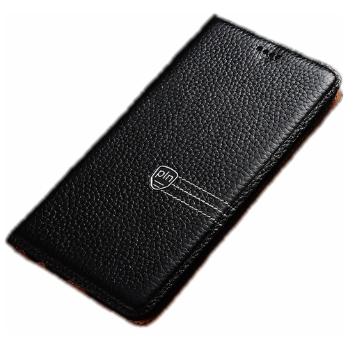 фото Чехол-книжка mypads premium для samsung galaxy a5 (2018) sm-a530f/a8 из качественной натуральной мраморной кожи буйвола прошитый элегантной прострочкой черный с магнитной крышкой