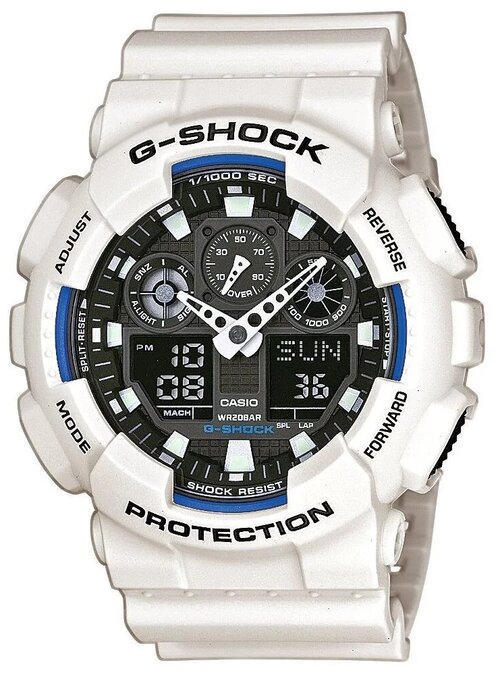 Наручные часы CASIO G-Shock 701, белый, черный