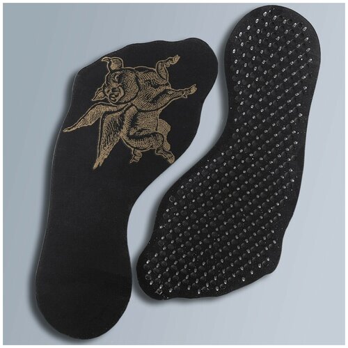 фото Доска для йоги садху с гвоздями в форме стопы крылатый свин - 3377 wood art