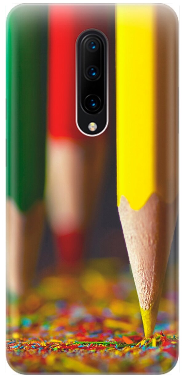 Ультратонкий силиконовый чехол-накладка для OnePlus 7 Pro с принтом "Желтый карандаш"