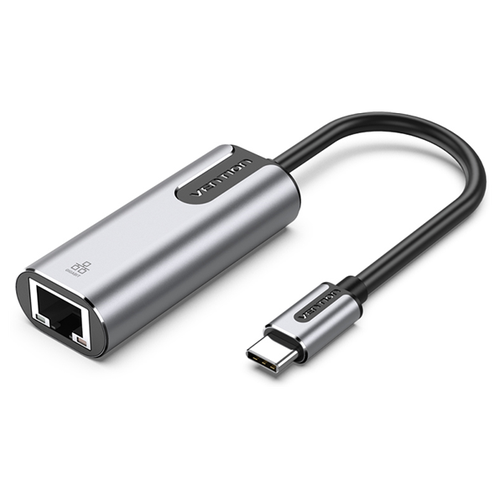 Переходник Vention USB-C to Gigabit Ethernet Adapter 0.15M Gray Aluminum Alloy Type (CFNHB)