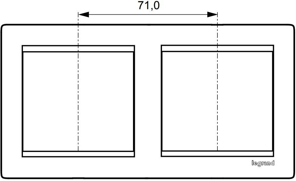 774452 Рамка 2 поста белая