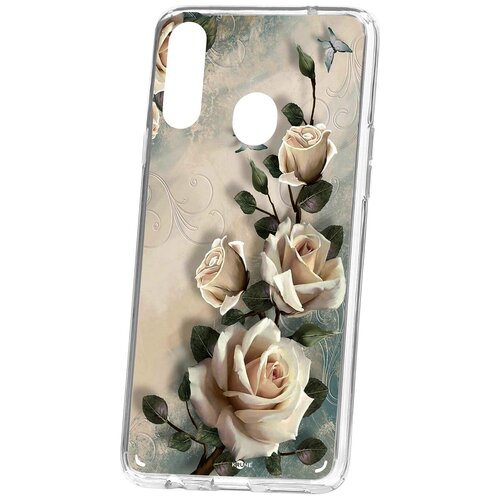 фото Чехол на самcунг а20s kruche print белые розы кruче