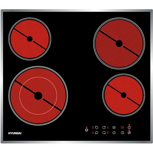 Варочные панели HYUNDAI Варочная поверхность Hyundai HHE 6485 IX черный 3297500₽