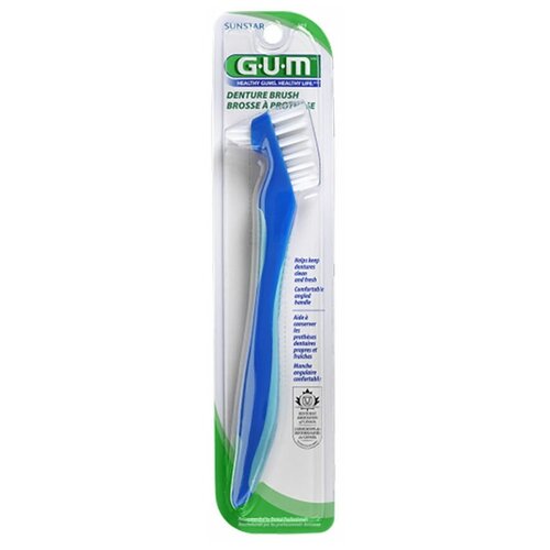 GUM Denture Щетка для чистки съемных зубных протезов средство для чистки протезов president denture