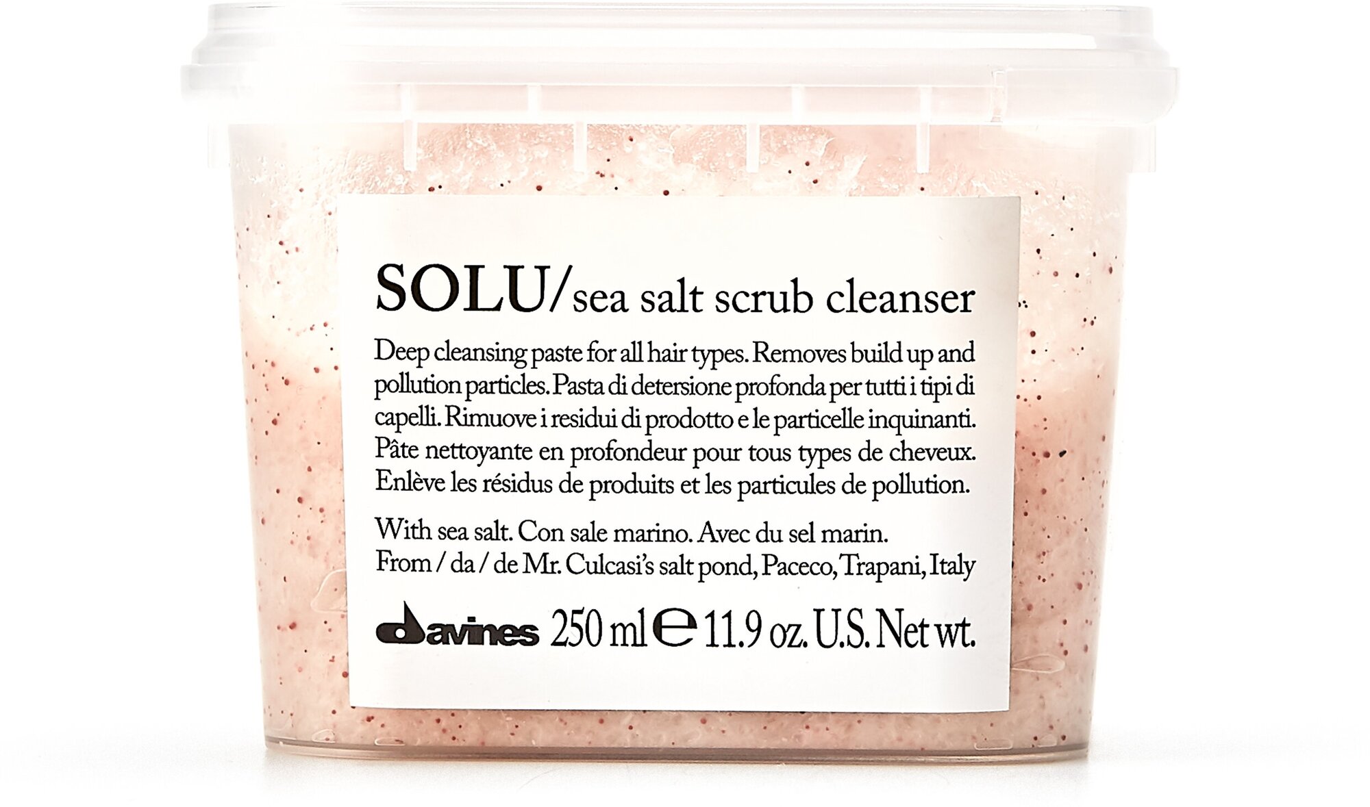 Скраб с морской солью Sea Salt Scrub Cleanser, 250 мл Davines - фото №4