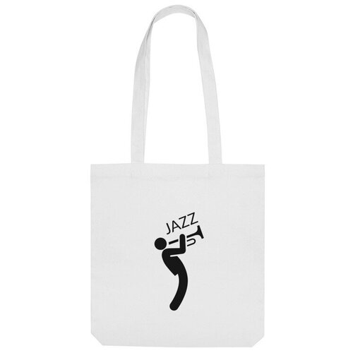 Сумка шоппер Us Basic, белый мужская футболка джазовый трубач 2xl серый меланж
