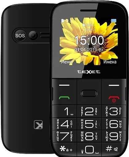 Мобильный телефон Texet TM-B227 красный 2.2" Bluetooth - фото №1