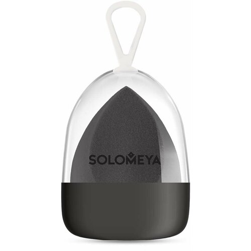 фото Solomeya косметический спонж для макияжа со срезом черный / flat end blending sponge black