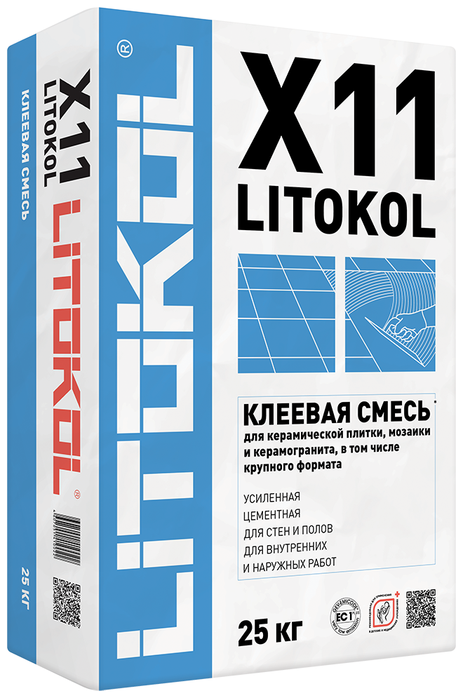 Клей для плитки и камня Litokol X11 25 кг