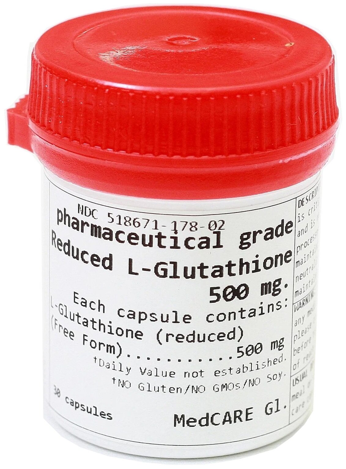 Глутатион MedCARE Gl. L-Glutathione Reduced 500 мг 30 капсул
