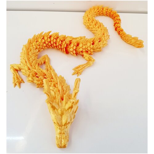 Китайский дракон 35 см золотой