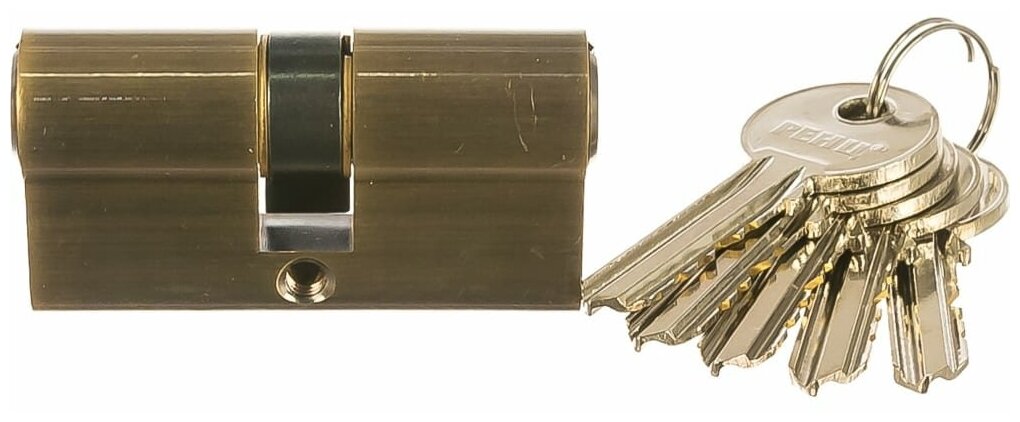 Цилиндр ренц 60 мм Ключ-Ключ, стандартный ключ, бронза античная - фотография № 2