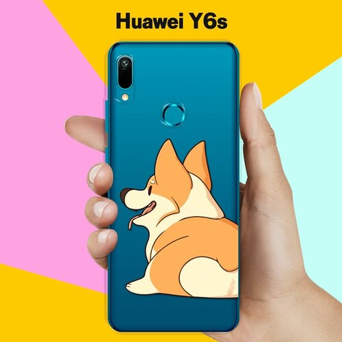 Силиконовый чехол Корги на Huawei Y6s силиконовый чехол корги с шарфом на huawei y6s