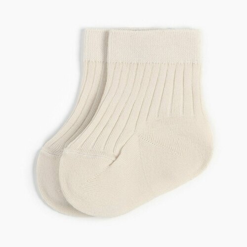 Носки Крошка Я размер 1-1.5 года (12-14см), бежевый, белый носки крошка я размер 1 1 5 года 12 14см белый