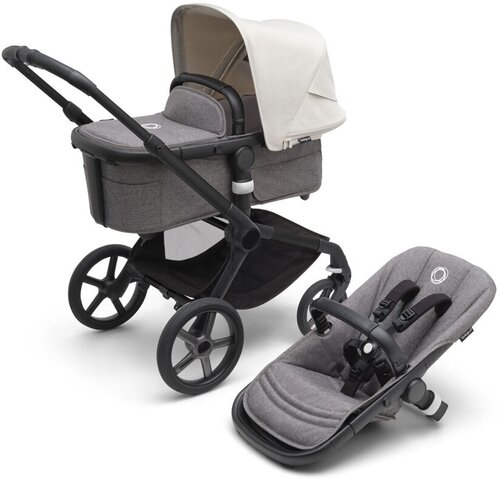 Детская коляска 2 в 1 Bugaboo Fox5 Black/Grey Melange/Misty White