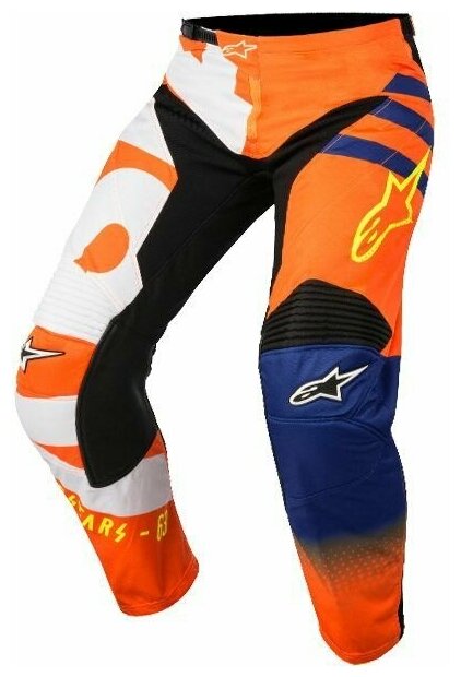 ALPINESTARS Мотобрюки кроссовые детские YOUTH RACER BRAAP PANT(оранжево-сине-белый)р.26