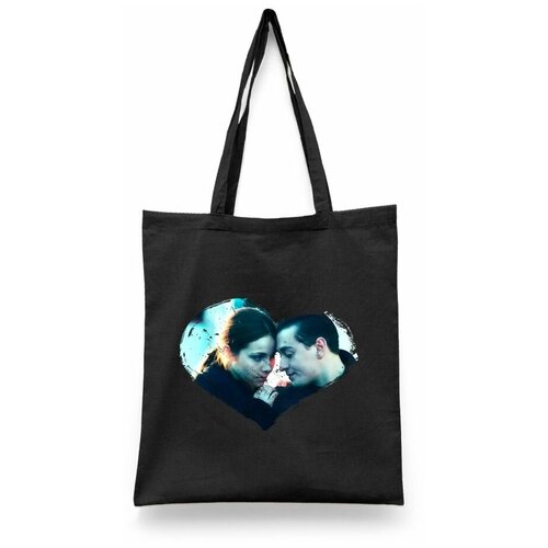 фото Сумка-шоппер унисекс каждому своё "бригада/саша белый/космос/пчела/фил" черная