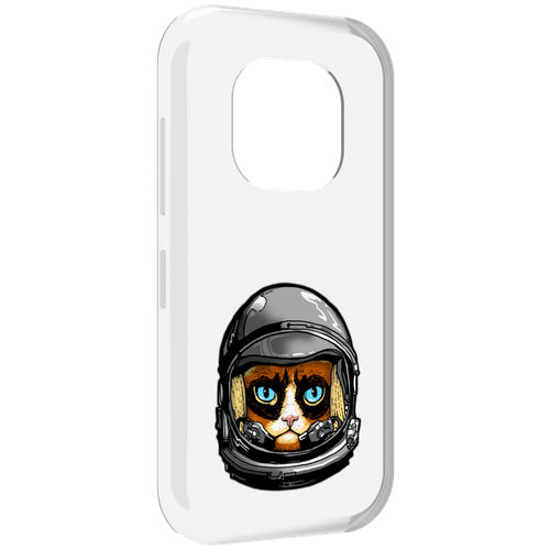 Чехол MyPads кот космонавт для Doogee V20 задняя-панель-накладка-бампер