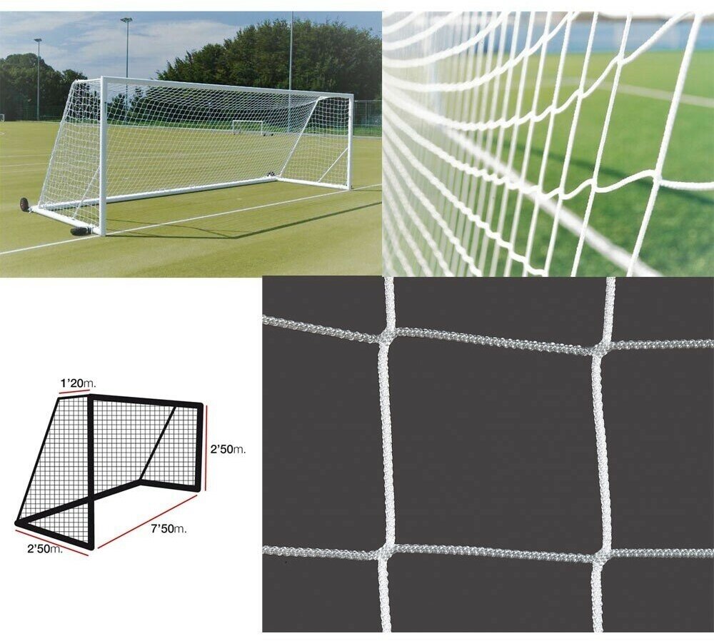 Сетка футбольная "EL LEON DE ORO" a:7.5 b:2.5 c:1.2 d:2.5, нить 4мм