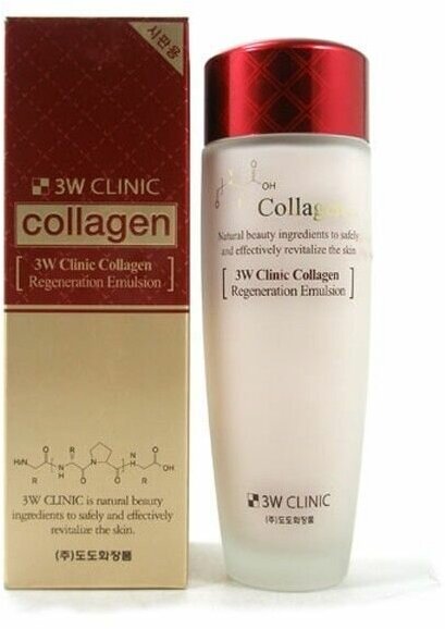 3W Clinic Регенерирующая эмульсия для лица Collagen Regeneration Emulsion с коллагеном, 150 мл.