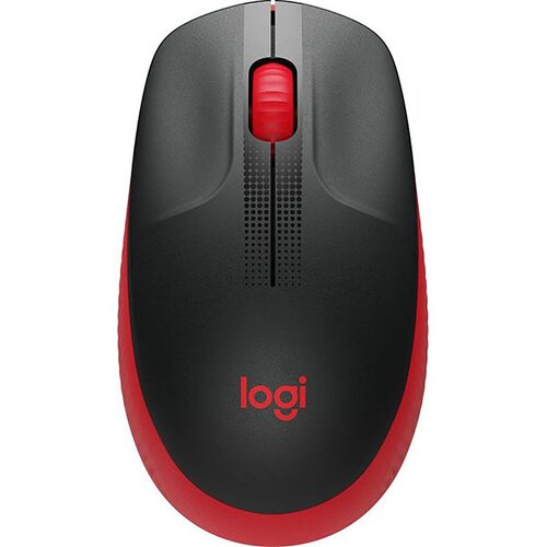 Мышь беспроводная Logitech M190, 1000dpi, Wireless/USB, Черный/Красный, 910-005926