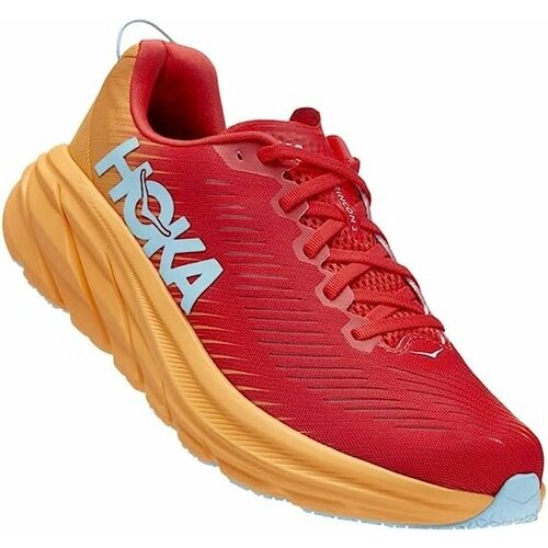 Кроссовки HOKA Rincon 3, демисезон/лето, беговые, полнота 2E, размер US9.5EE/UK9/EU43 1/3/JPN27.5, красный