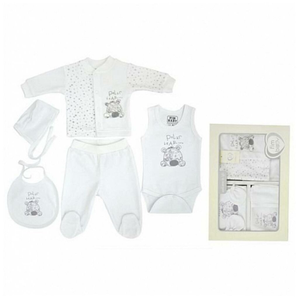 Набор одежды FIMBABY 100864 для детей от 0 до 6 мес. 6 предметов, р.68 (белый цвет)