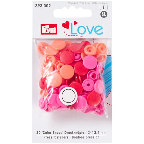 Кнопки Prym Кнопки непришивные Love - Color Snaps (3930**) 12 мм, 30 шт., красный