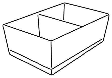STUK стук ящик с отделениями 20x34x10 см белый - фотография № 4
