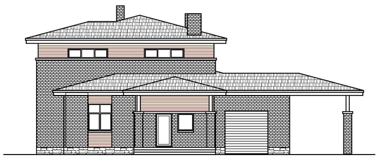 Проект кирпичного дома Catalog-Plans-46-04K1L (218,65кв.м, 15,97x15,97м, кирпич 380) - фотография № 1