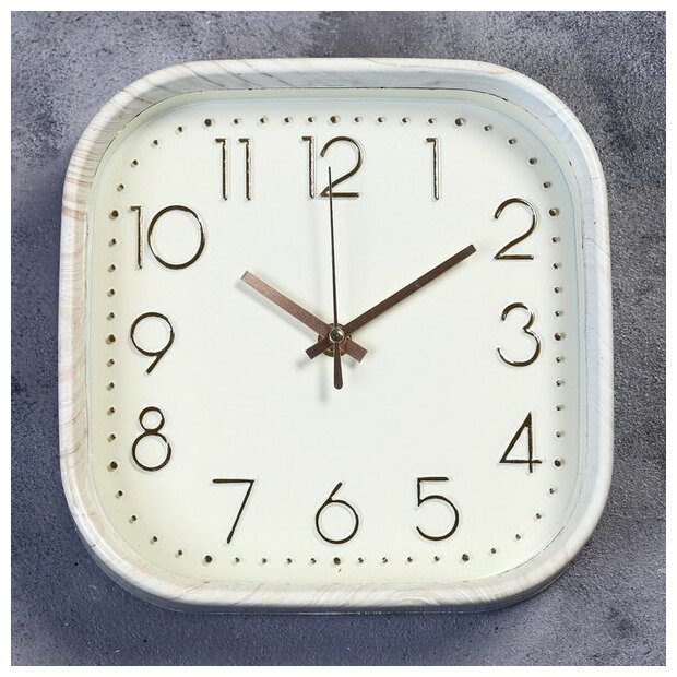 Часы настенные "Джеси", 22 x 22 см, d-20 см, дискретный ход