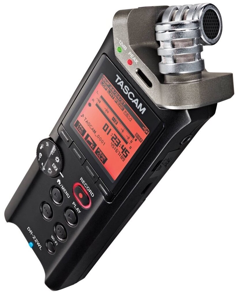 TASCAM DR-22WL цифровой диктофон - PCM стерео рекордер с встроенными микрофонами, Wav/MP3