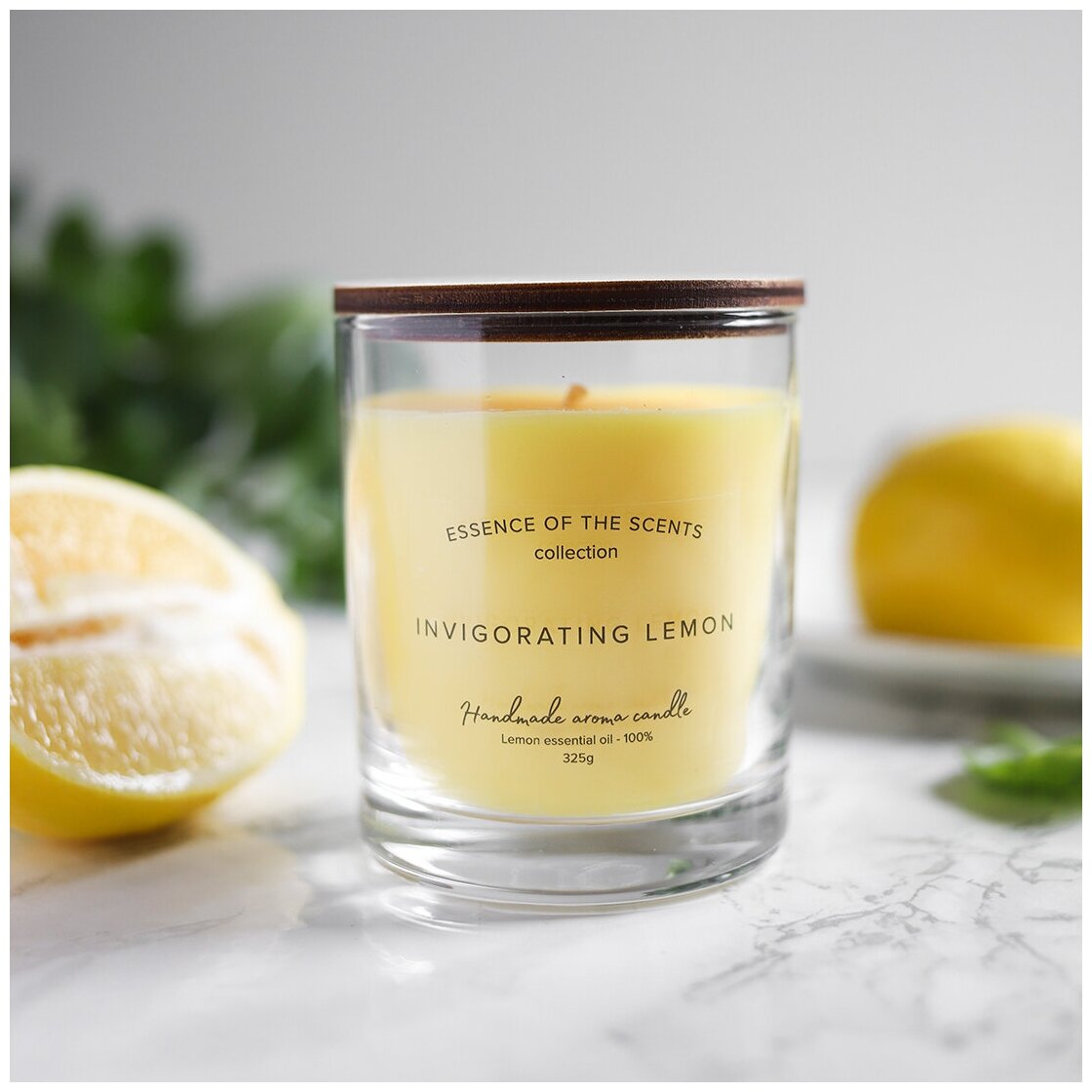 Свеча ароматическая "Ободряющий лимон"