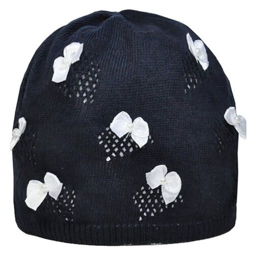 Шапка mialt, размер 46-48, синий шапка minaku для девочек хлопок размер 46 48 синий