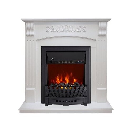 каминокомплект royal flame sorrento угловой белый дуб с очагом fobos fx black Электрокамин Royal Flame Sorrento угл. (белый дуб) с очагом Aspen Black