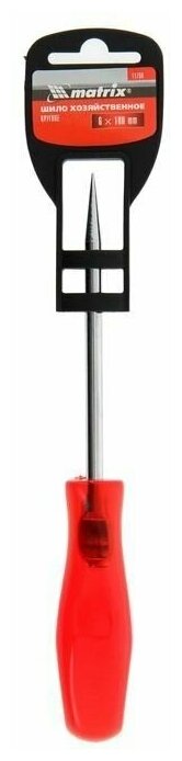 Шило хозяйственное, круглое 6 х 100 мм, MATRIX, 11759 — фото 1