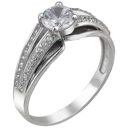 фото Эстет кольцо с 41 фианитом из серебра 01к1511449, размер 18