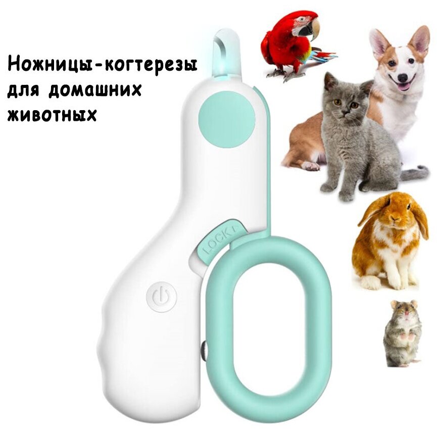 Ножницы когтерез для груминга кошек собак и других животных с LED-подсветкой
