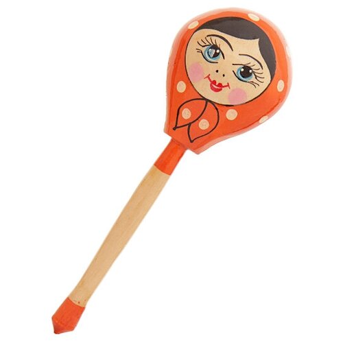 Ложка матрешка оранжевая 2 штуки 19 см