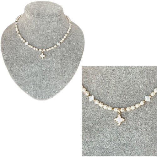 Чокер ELENIA, жемчуг культивированный, перламутр, длина 42 см, белый