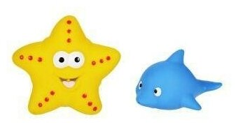Набор для ванной Жирафики Дельфин и морская звезда (681272), желтый/голубой